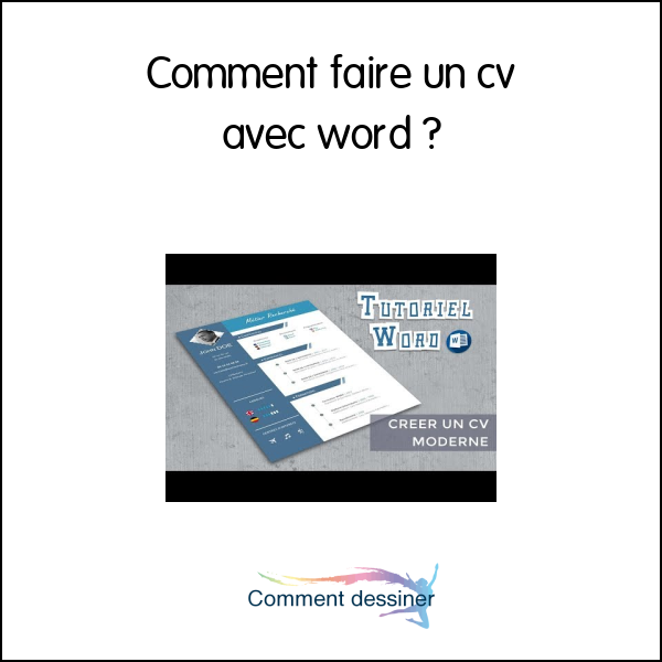 Comment faire un cv avec word